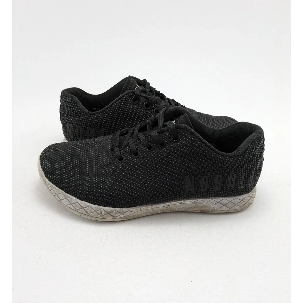 Unisex NoBull Trainers Black Gum Crossfit Comfort Running Shoes‎ Size 7M 8.5W